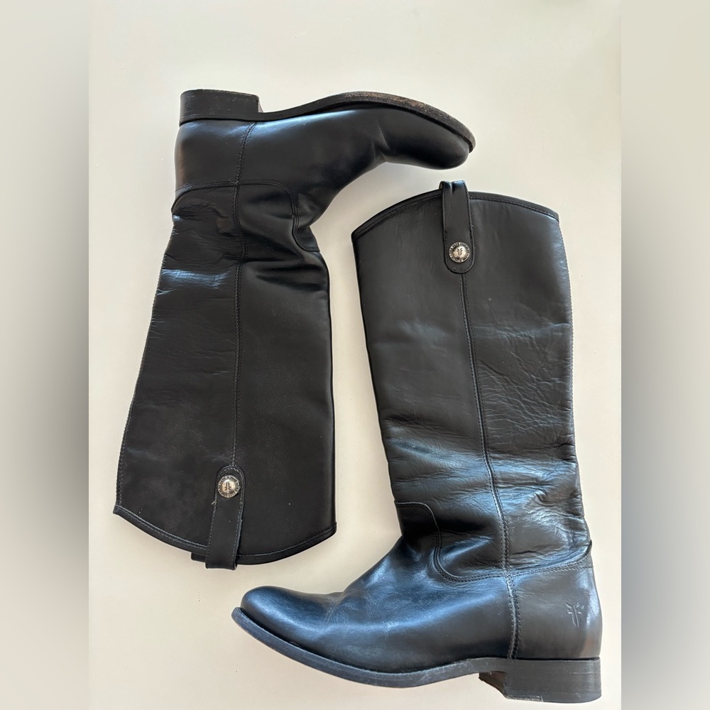 Frye High Melissa Riding Boots Tall Black Size 8